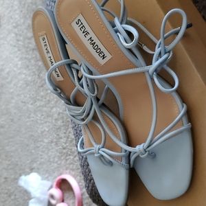 beautiful strappy baby blue sandals in size 6